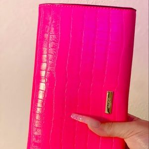 Pink Neon Aldo Purse /Wristlet Croc 🐊 Print